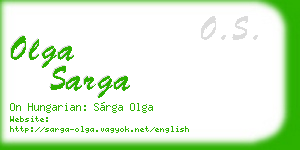 olga sarga business card