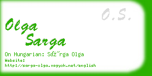 olga sarga business card